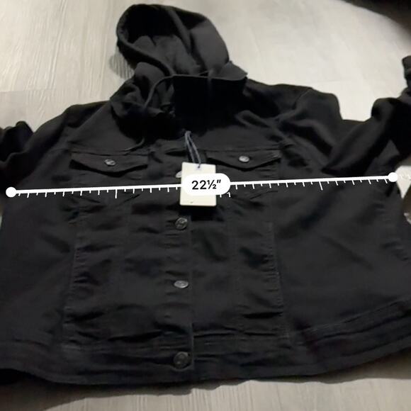 Wallflower‎ Women's The Dreamer 2 Fer Black Long Sleeve Denim Jacket Size 2X NEW - Picture 11 of 12